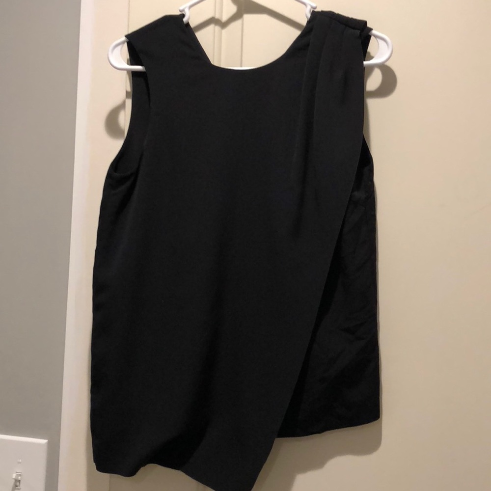 Express black overlapping shirt